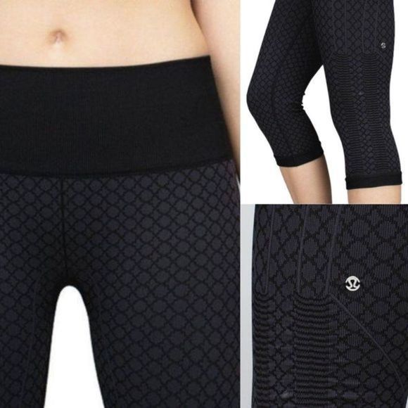 Lululemon In The Flow Crop II - Heathered Deep Coal - Picture 4 of 11